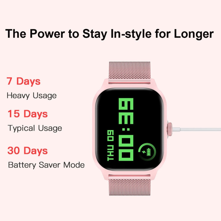 LEMFO LT10 2.01 inch TFT Screen Smart Watch Supports Bluetooth Call / Health Monitoring, Silicone Strap
