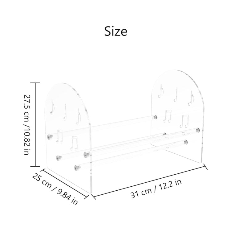 YX107 Acrylic Vinyl Record Display Stand - Transparent