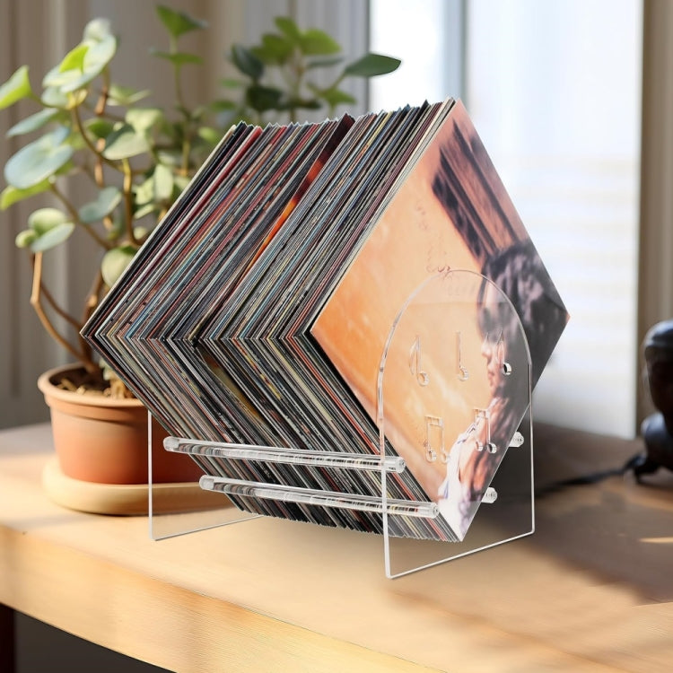 YX107 Acrylic Vinyl Record Display Stand - Transparent