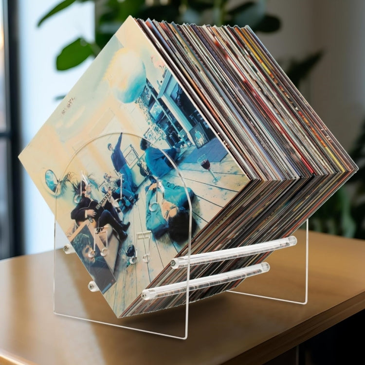 YX107 Acrylic Vinyl Record Display Stand - Transparent