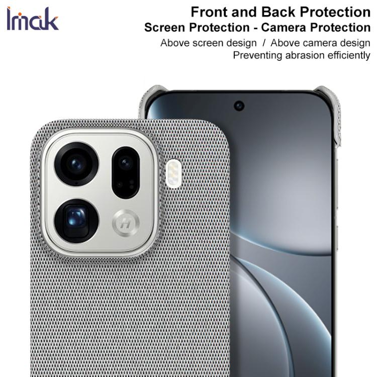 For OPPO Find X9 Pro imak Ruiyi Series Cloth Texture PU + PC Phone Case