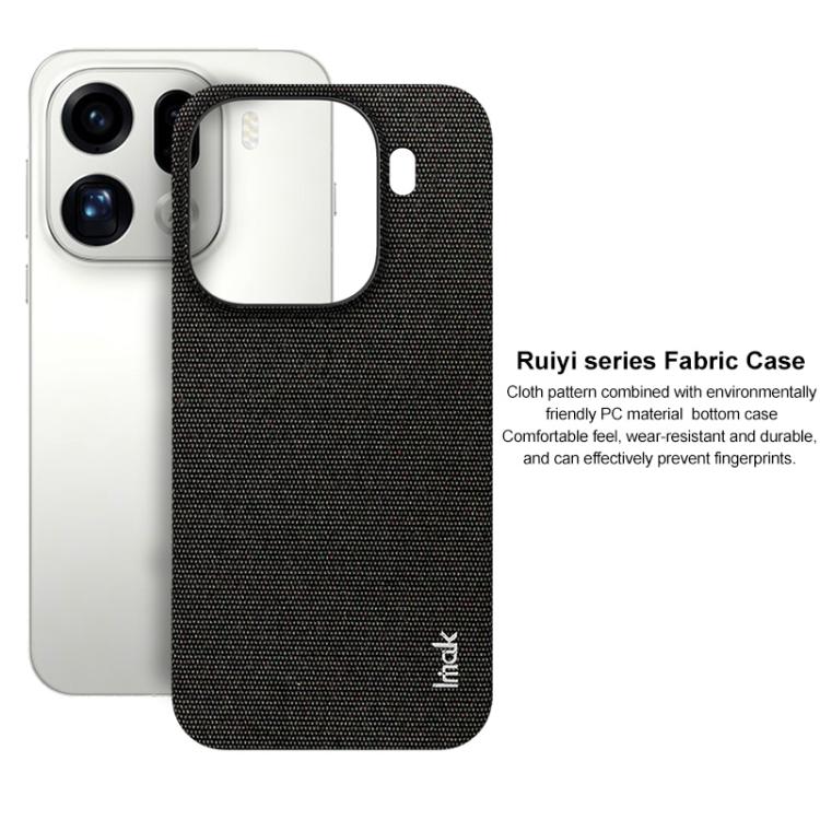 For OPPO Find X9 Pro imak Ruiyi Series Cloth Texture PU + PC Phone Case