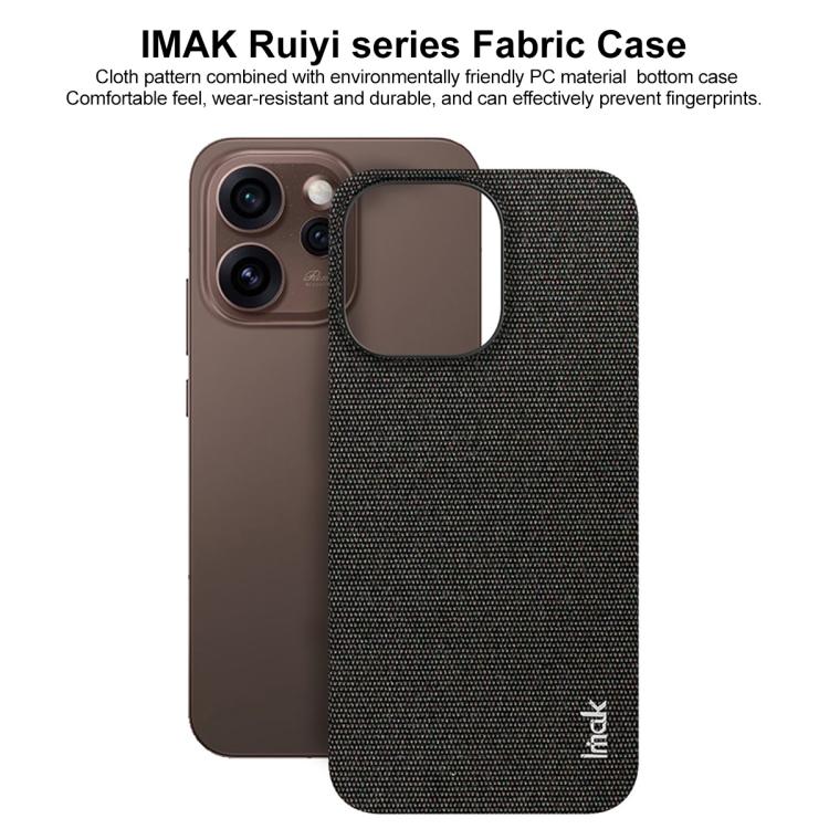 For OPPO Reno15 Pro Max 5G Global imak Ruiyi Series Cloth Texture PU + PC Phone Case
