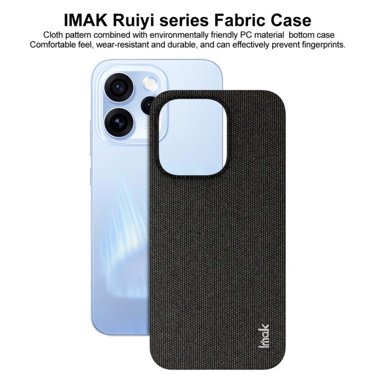 For OPPO Reno15 Pro 5G Global imak Ruiyi Series Cloth Texture PU + PC Phone Case