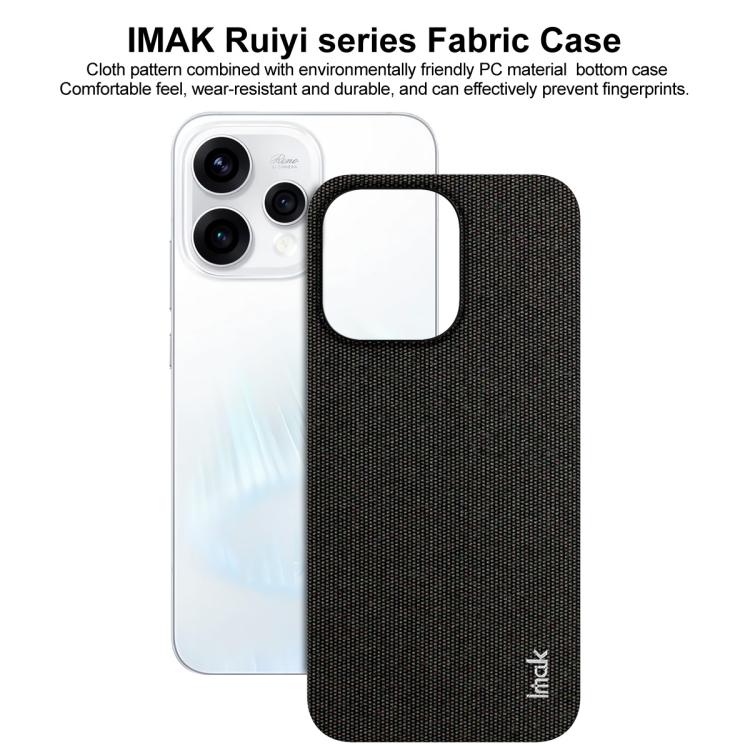 For OPPO Reno15 5G Global imak Ruiyi Series Cloth Texture PU + PC Phone Case