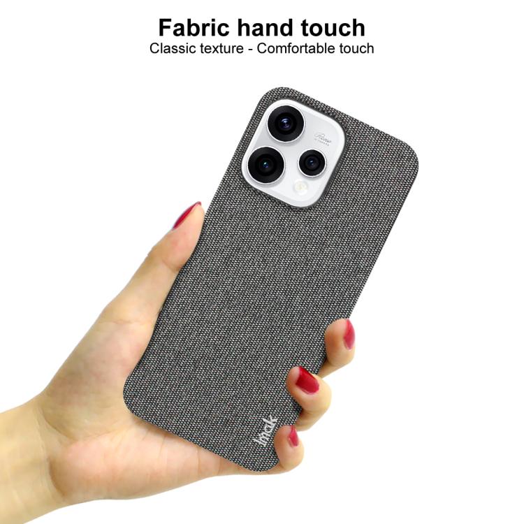 For OPPO Reno15 5G Global imak Ruiyi Series Cloth Texture PU + PC Phone Case