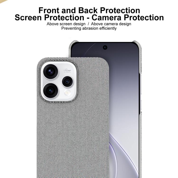 For OPPO Reno15 5G Global imak Ruiyi Series Cloth Texture PU + PC Phone Case