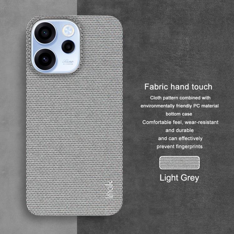 For OPPO Reno15 F 5G Global imak Ruiyi Series Cloth Texture PU + PC Phone Case