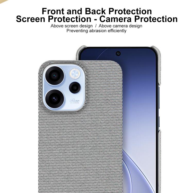 For OPPO Reno15 F 5G Global imak Ruiyi Series Cloth Texture PU + PC Phone Case