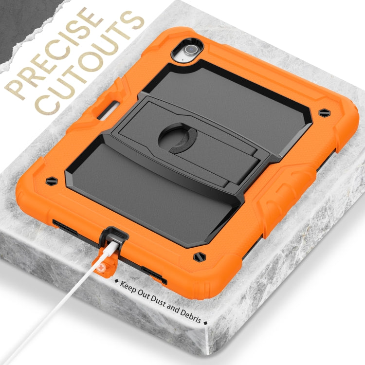 For iPad Air 11 2026 / 2025 / 2024 Silicone Hydric PC Tablet Case with Shoulder Strap & Holder