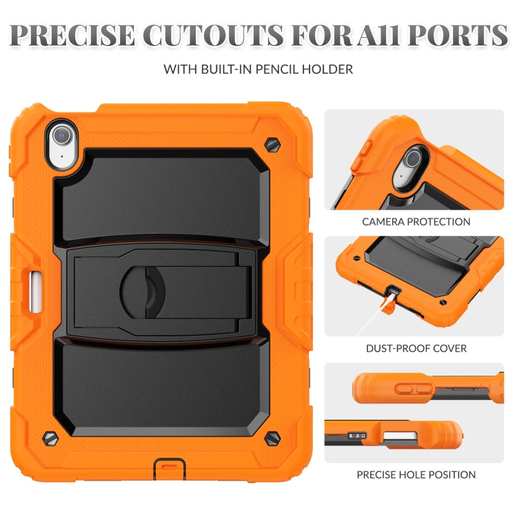 For iPad Air 11 2026 / 2025 / 2024 Silicone Hydric PC Tablet Case with Shoulder Strap & Holder