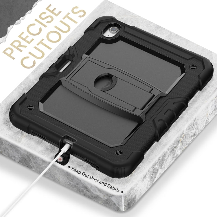 For iPad Air 11 2026 / 2025 / 2024 Silicone Hydric PC Tablet Case with Shoulder Strap & Holder