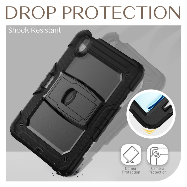 For iPad Air 11 2026 / 2025 / 2024 Silicone Hydric PC Tablet Case with Shoulder Strap & Holder