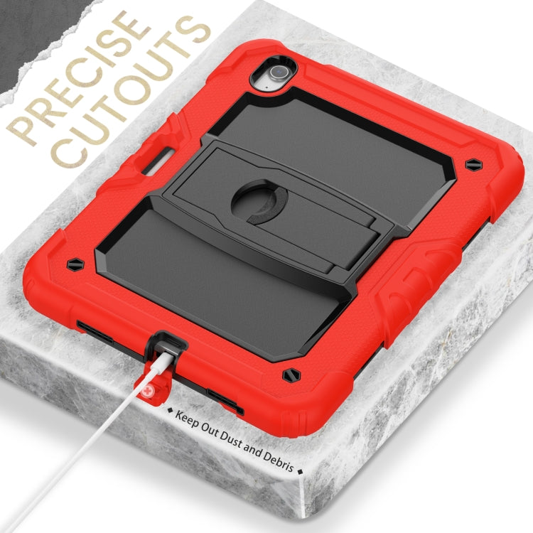 For iPad Air 11 2026 / 2025 / 2024 Silicone Hydric PC Tablet Case with Shoulder Strap & Holder