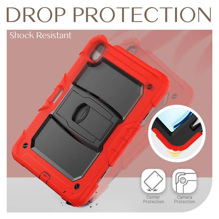 For iPad Air 11 2026 / 2025 / 2024 Silicone Hydric PC Tablet Case with Shoulder Strap & Holder