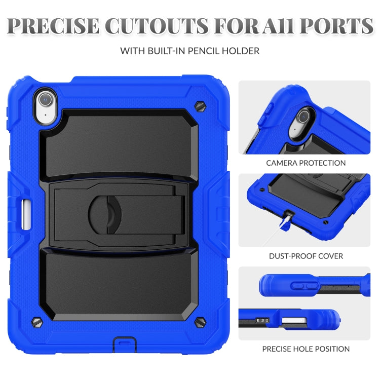 For iPad Air 11 2026 / 2025 / 2024 Silicone Hydric PC Tablet Case with Shoulder Strap & Holder