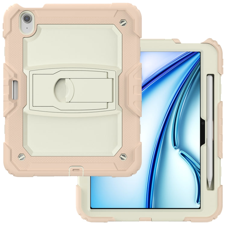 For iPad Air 11 2026 / 2025 / 2024 Silicone Hydric PC Tablet Case with Shoulder Strap & Holder