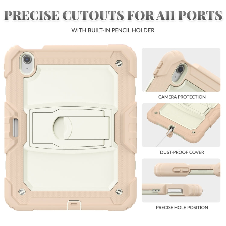 For iPad Air 11 2026 / 2025 / 2024 Silicone Hydric PC Tablet Case with Shoulder Strap & Holder
