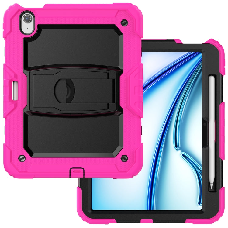 For iPad Air 11 2026 / 2025 / 2024 Silicone Hydric PC Tablet Case with Shoulder Strap & Holder