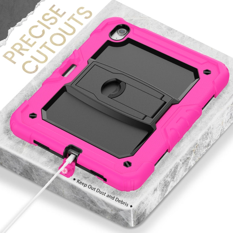 For iPad Air 11 2026 / 2025 / 2024 Silicone Hydric PC Tablet Case with Shoulder Strap & Holder