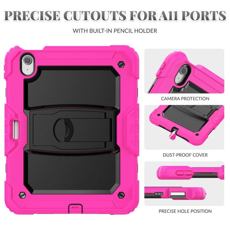 For iPad Air 11 2026 / 2025 / 2024 Silicone Hydric PC Tablet Case with Shoulder Strap & Holder
