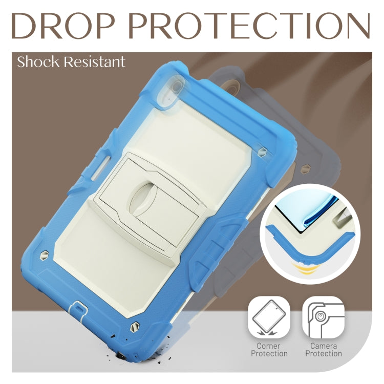 For iPad Air 11 2026 / 2025 / 2024 Silicone Hydric PC Tablet Case with Shoulder Strap & Holder