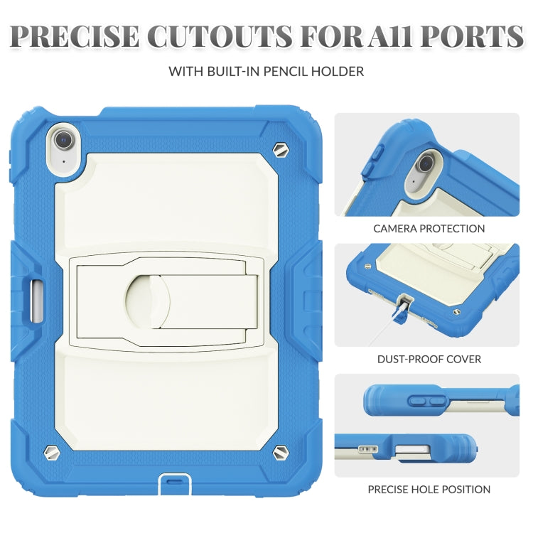For iPad Air 11 2026 / 2025 / 2024 Silicone Hydric PC Tablet Case with Shoulder Strap & Holder