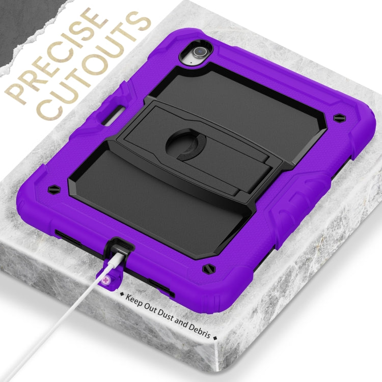 For iPad Air 11 2026 / 2025 / 2024 Silicone Hydric PC Tablet Case with Shoulder Strap & Holder