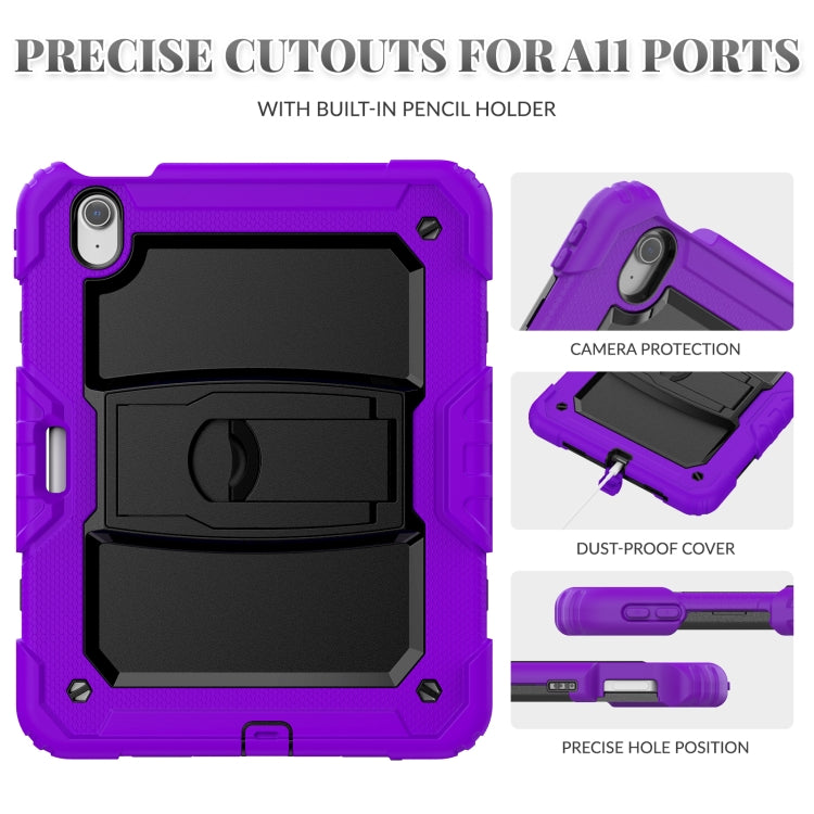 For iPad Air 11 2026 / 2025 / 2024 Silicone Hydric PC Tablet Case with Shoulder Strap & Holder