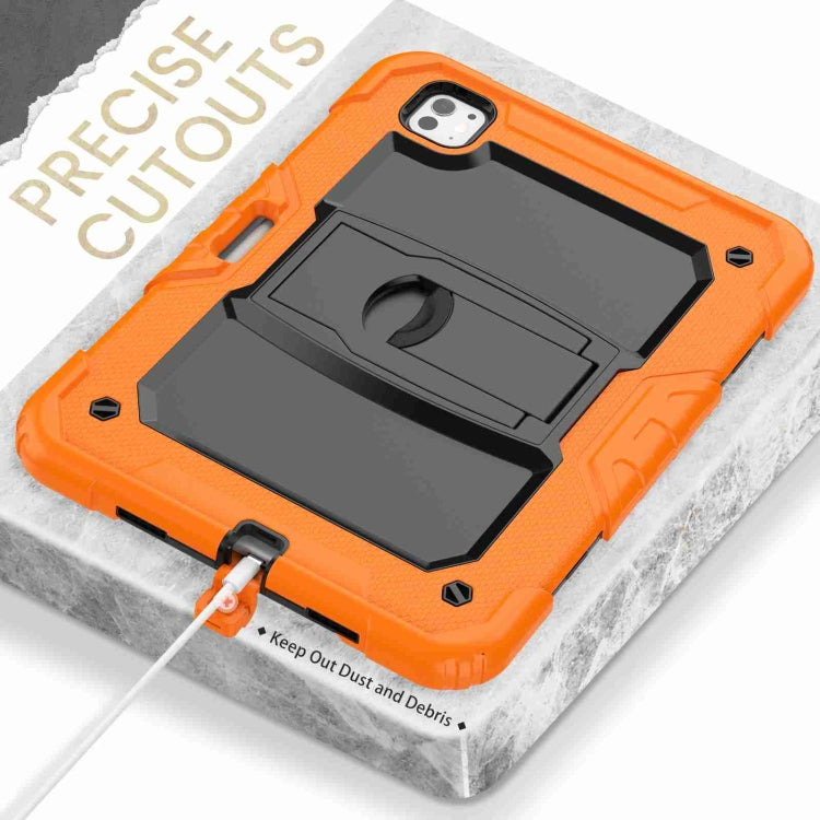 For iPad Pro 11 2025 / 2024 Silicone Hydric PC Tablet Case with Shoulder Strap & Holder