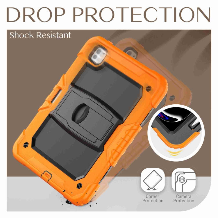 For iPad Pro 11 2025 / 2024 Silicone Hydric PC Tablet Case with Shoulder Strap & Holder