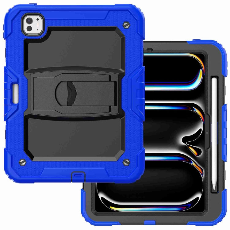 For iPad Pro 11 2025 / 2024 Silicone Hydric PC Tablet Case with Shoulder Strap & Holder