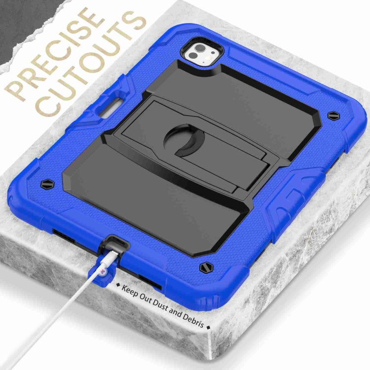 For iPad Pro 11 2025 / 2024 Silicone Hydric PC Tablet Case with Shoulder Strap & Holder