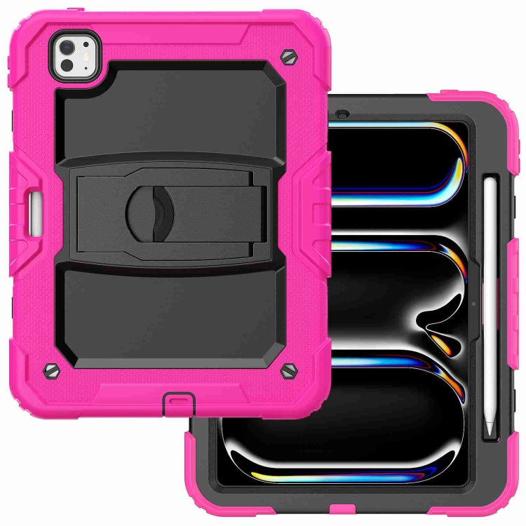 For iPad Pro 11 2025 / 2024 Silicone Hydric PC Tablet Case with Shoulder Strap & Holder
