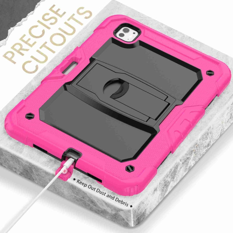 For iPad Pro 11 2025 / 2024 Silicone Hydric PC Tablet Case with Shoulder Strap & Holder