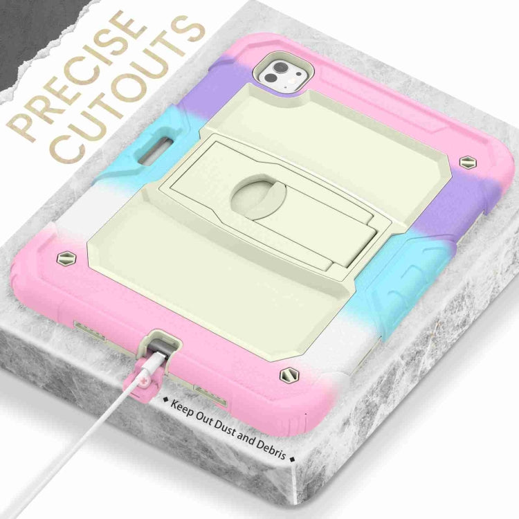 For iPad Pro 11 2025 / 2024 Silicone Hydric PC Tablet Case with Shoulder Strap & Holder