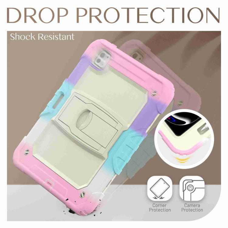 For iPad Pro 11 2025 / 2024 Silicone Hydric PC Tablet Case with Shoulder Strap & Holder