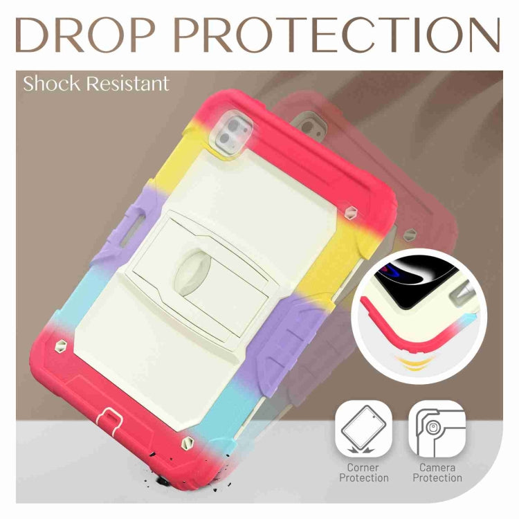 For iPad Pro 11 2025 / 2024 Silicone Hydric PC Tablet Case with Shoulder Strap & Holder