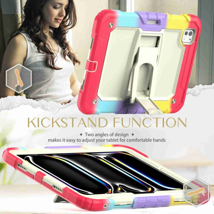 For iPad Pro 11 2025 / 2024 Silicone Hydric PC Tablet Case with Shoulder Strap & Holder