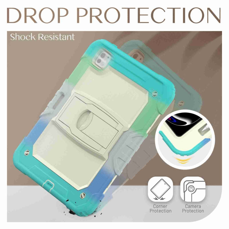 For iPad Pro 11 2025 / 2024 Silicone Hydric PC Tablet Case with Shoulder Strap & Holder