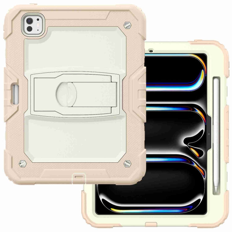 For iPad Pro 11 2025 / 2024 Silicone Hydric PC Tablet Case with Shoulder Strap & Holder