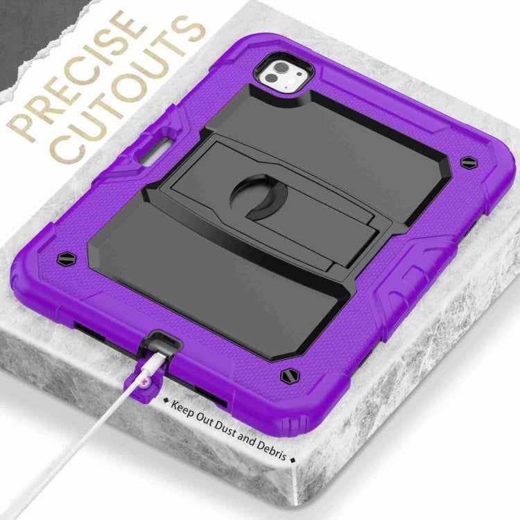 For iPad Pro 11 2025 / 2024 Silicone Hydric PC Tablet Case with Shoulder Strap & Holder