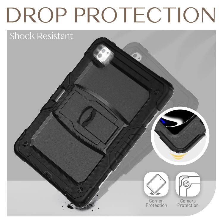 For iPad Pro 13 2025 / 2024 Silicone Hydric PC Tablet Case with Shoulder Strap & Holder