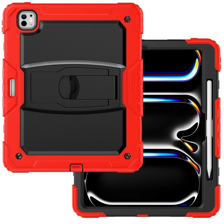 For iPad Pro 13 2025 / 2024 Silicone Hydric PC Tablet Case with Shoulder Strap & Holder