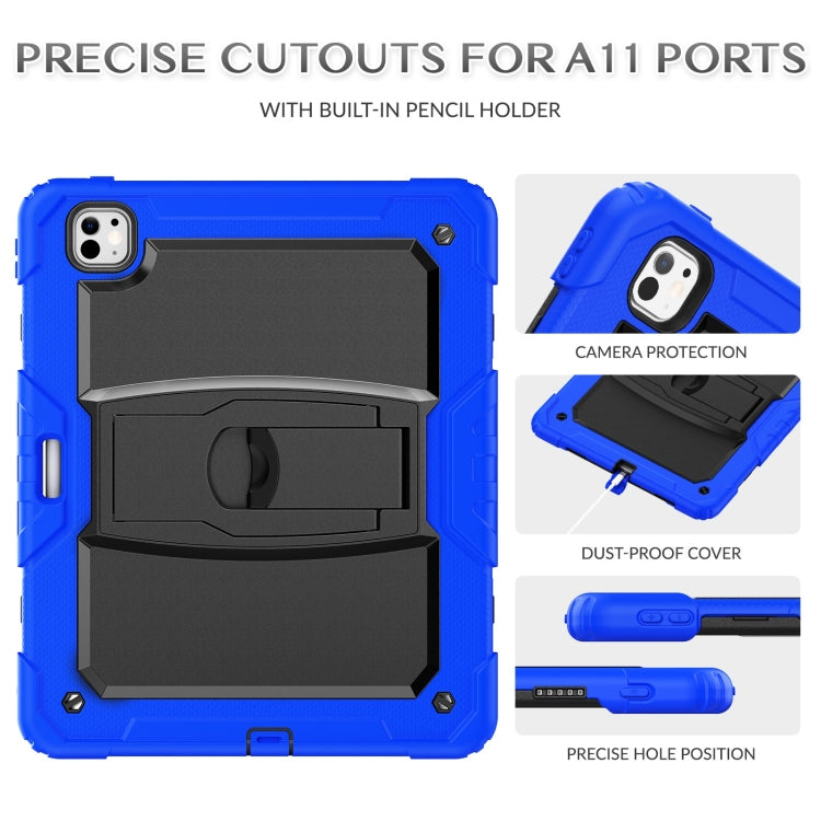 For iPad Pro 13 2025 / 2024 Silicone Hydric PC Tablet Case with Shoulder Strap & Holder