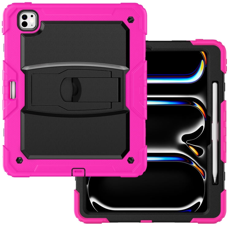 For iPad Pro 13 2025 / 2024 Silicone Hydric PC Tablet Case with Shoulder Strap & Holder