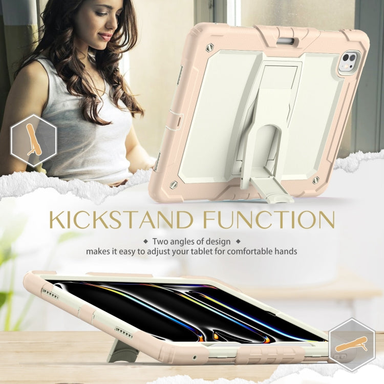 For iPad Pro 13 2025 / 2024 Silicone Hydric PC Tablet Case with Shoulder Strap & Holder