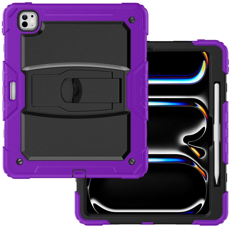 For iPad Pro 13 2025 / 2024 Silicone Hydric PC Tablet Case with Shoulder Strap & Holder