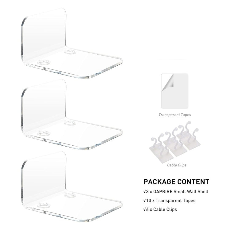YX113 3pcs Acrylic Small Wall Mount