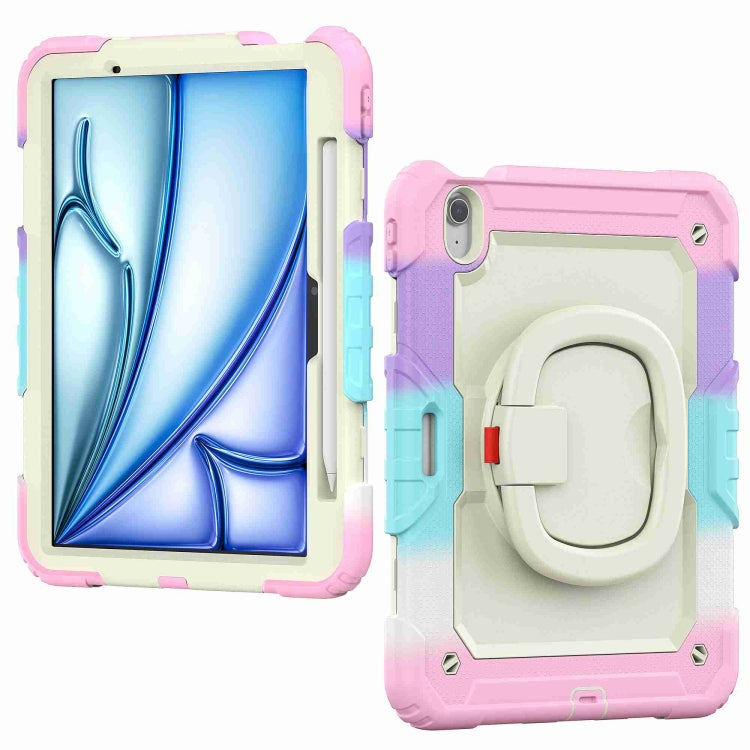 For iPad Air 11 2026 / 2025 / 2024 Handle Silicone Hydric PC Tablet Case with Shoulder Strap